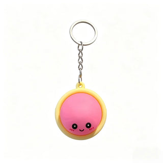 Dumpling Clicker Keychain Fidget Toy – Squishy Pop Click Sensory Toy for Stress Relief, Anxiety, Focus & On-the-Go Calm