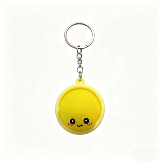 Dumpling Clicker Keychain Fidget Toy – Squishy Pop Click Sensory Toy for Stress Relief, Anxiety, Focus & On-the-Go Calm