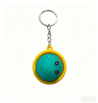 Dumpling Clicker Keychain Fidget Toy – Squishy Pop Click Sensory Toy for Stress Relief, Anxiety, Focus & On-the-Go Calm