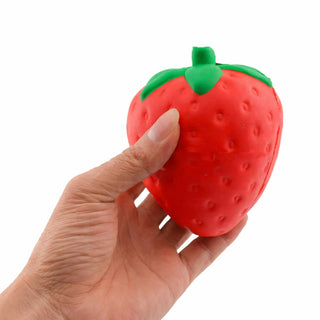 Large Strawberry Squishy Toy 🍓 – Slow Rising Sensory Stress Relief Fidget