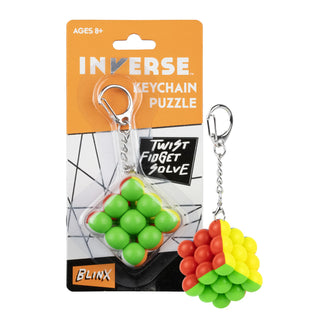 Inverse Blinx Puzzle Keychain: Twist, Solve, and Take It Anywhere