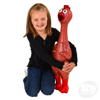 24" Giant Sparkle Rubber Chicken – Screaming & Screeching Chicken