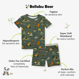 Jurassic Park Safari Bamboo Kids Pajama Short Set