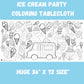 Ice Cream Coloring Tablecloth