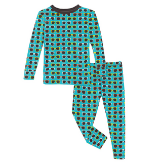 Bamboo Print Long Sleeve Pajama Set: Confetti Sunglasses