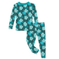 Kickee Pants Print Long Sleeve Pajama Set: Midnight Hawaiian Print