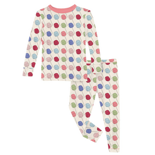 Bamboo Print Long Sleeve Pajama Set: Lula's Lollipops