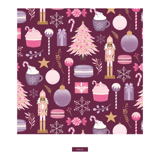 Long Sleeve Pajama Set in Melody Sugar Plum