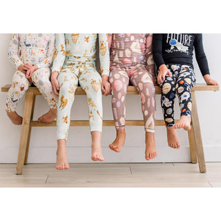 Long Sleeve Pajama Set in Animal Alphabet