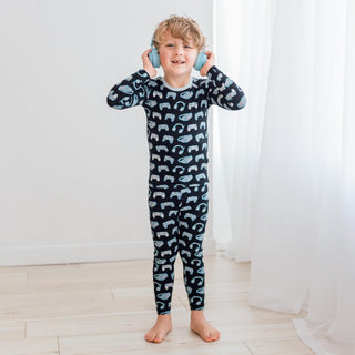Long Sleeve Pajama Set in Midnight Gamer
