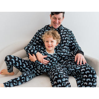 Long Sleeve Pajama Set in Midnight Gamer