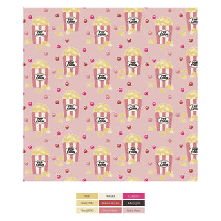 Long Sleeve Pajama Set in Baby Rose Movie Night