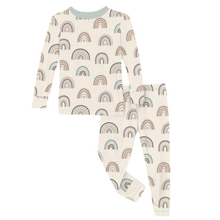 Long Sleeve Pajama Set in Earthly Rainbows