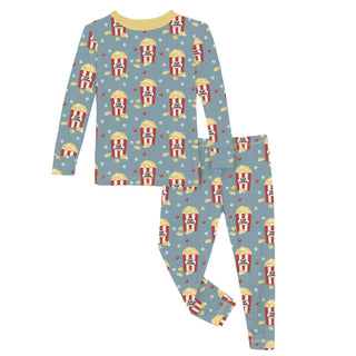 Long Sleeve Pajama Set Stormy Sea Movie Night