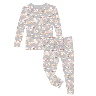 Long Sleeve Pajama Set in Dove Princess Dreams