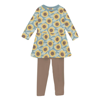 Long Sleeve Playtime Outfit Set Stormy Sea Sunflower
