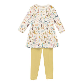 Long Sleeve Playtime Outfit Set in Animal Alphabet