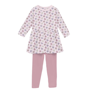 Long Sleeve Playtime Outfit Set in Candy Hearts