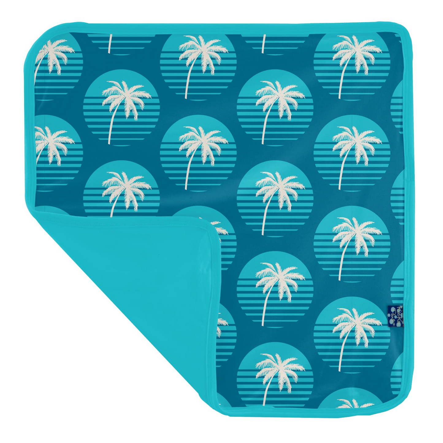 Kickee Pants Print Lovey: Cerulean Blue Palm Tree Sun