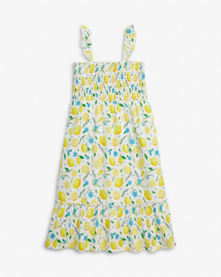 Lemon Zest Madison Dress – Girls Ruffle Lemon Print Summer Dress