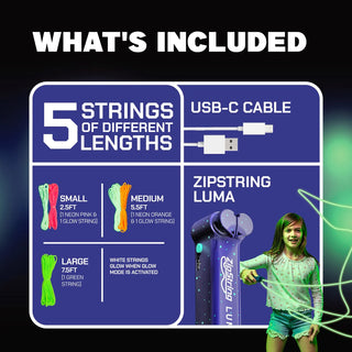 ZipString® Luma – Light-Up Floating String Toy for STEM, Sensory & Screen-Free Fun