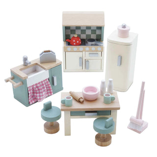 Wooden Dollhouse Kitchen Furniture