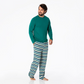 Kickee Pants Men's Print Long Sleeve Pajama Set: Snowy Stripe
