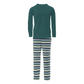 Kickee Pants Men's Print Long Sleeve Pajama Set: Snowy Stripe