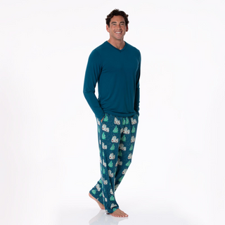 Men's Pajama Pants in Peacock Yeti