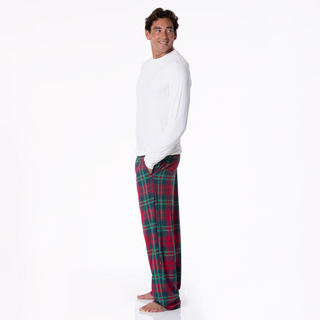 Men's Print Pajama Pants in Peacock Plaid