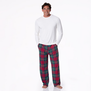 Men's Pajama Pants in Peacock Plaid