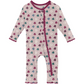 Kickee Pants Print Muffin Ruffle Coverall with Snaps: Baby Rose Happy Ghosts/Baby Rose Happy Gumdrops