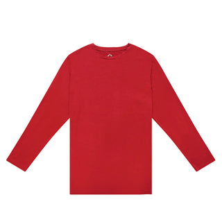 Cozy Christmas Red Unisex Bamboo Long Sleeve Shirt