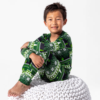 Minecraft Creeper Holiday Bamboo Kids Pajamas