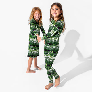 Minecraft Creeper Holiday Bamboo Kids Pajamas