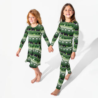 Minecraft Creeper Holiday Bamboo Kids Pajamas