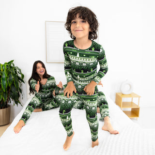 Minecraft Creeper Holiday Bamboo Women's Pajama Set