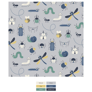 Short Sleeve Graphic Tee Pajama Set in Dove Bugs