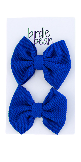 Navy Clippy Bow Set