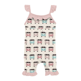 Bamboo Print Wing Romper: Natural Vintage Vans