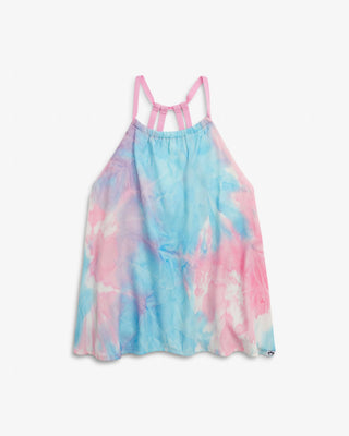 Pink & Blue Tie Dye Sanibel Tank – Girls Colorful Summer Tank Top