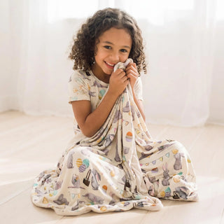 Short Sleeve Pajama Set Natural Egg Hunt