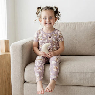 Short Sleeve Pajama Set in Sweet Pea Fairy Party