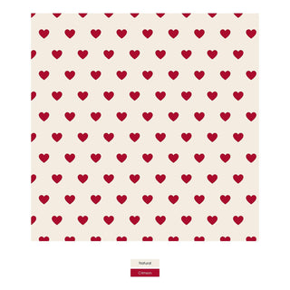 Women's Print Boy Short Underwear in Natural Hearts