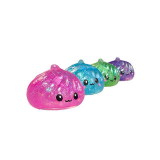 Mini Dumpling Squishy Set (4 Pack) – Glitter Mystery Sensory Fidget Toys for Stress Relief, Anxiety & Focus | Cute Kawaii Dumpling Squishies
