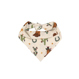 Cowboy Christmas Bamboo Pet Bandana – Matching Holiday Pet Accessory