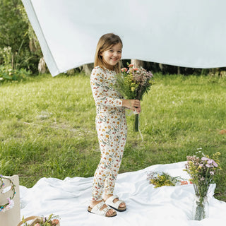 Toadstool Garden Two-Piece Bamboo Long Sleeve Pajama Set