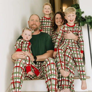 Holiday Plaid Bamboo Lounge Pants – Adult Christmas Pajama Pants