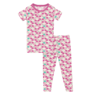 Bamboo Print Short Sleeve Pajama Set: Tulip Scales