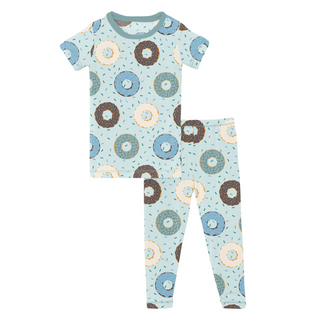 Print Short Sleeve Pajama Set Fresh Air Donuts and Sprinkles